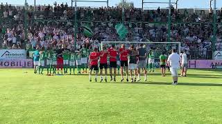 Austria Lustenau feiert mit der Nordtribüne den ersten Bundesligasieg [upl. by Linehan]