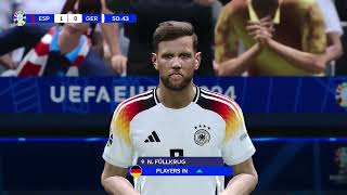 Spain Vs Germany  Quarter Final UEFA Euro 2024  Full Match All Goals  Realistic PES Gameplay [upl. by Barimah976]