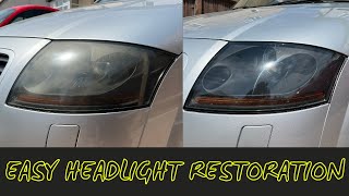 Audi TT Headlight Restoration Using A DIY Kit [upl. by Enaud]