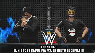 EL NIETO DE CAPULINA VS EL NIETO DE CEPILLIN SE AGARRAN A MADRAZOS A FUERA DEL WALMART  WWE2K24 [upl. by Ber]