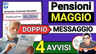 📑 PENSIONI MAGGIO ➜ MESSAGGIO INPS 4 AVVISI IMPORTI AUMENTI IRPEF ADDIZIONALI ANTICIPI PAGAMENTI [upl. by Auhsoj]