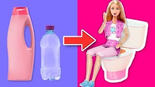 🚽 ACCESORIOS para BAÑO en MINIATURA para BARBIE 💖 Manualidades Fantásticas [upl. by Nutsud]