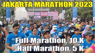 Kehebohan 9000 pelari memadati kompleks GBK Senayan Jakarta Marathon 2023 enjoyjakarta [upl. by Beret]