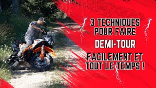 3 techniques pour faire DEMITOUR facilement et sans descendre de ta moto ✊ [upl. by Len]