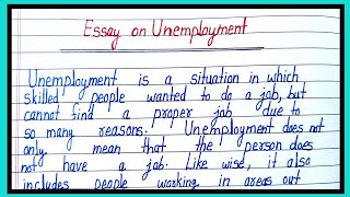 essay on unemployment in englishberojgari par nibandhparagraph on unemployment in englishunemploy [upl. by Slrahc]