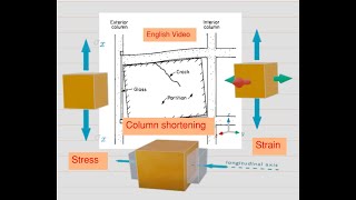 The relation between stress strain Poissons ratio and the column shortening English video [upl. by Romie]