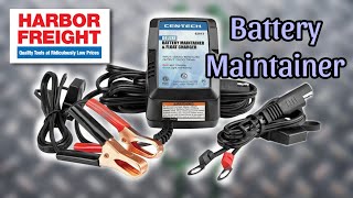 Harbor Freight CenTech 12v Deluxe Battery Maintainer and Float Charger on my Craftsman t240 [upl. by Idnahk155]