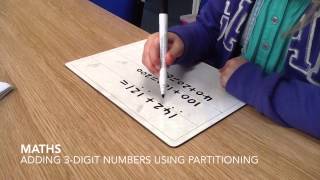 Adding 3 Digit Numbers Using Partitioning [upl. by Padget]