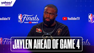 Celtics JAYLEN BROWN talks last years loss FUELING him ahead of Game 4  NBA Finals  Yahoo Sports [upl. by Nilek]