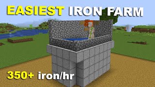 Minecraft How to Build the EASIEST Iron Farm in 1206 Tutorial [upl. by Labannah]