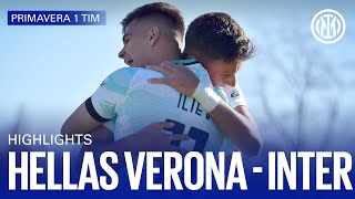 VERONA 01 INTER  U19 HIGHLIGHTS  CAMPIONATO PRIMAVERA 1 TIM 2223 ⚽⚫🔵 [upl. by Lerad]