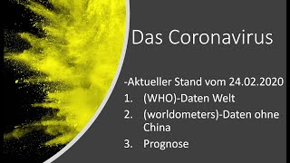 Corona Virus update 25 Februar mit Prognose deutsch [upl. by Craig554]