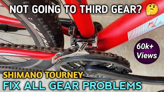 How To Adjust Front Gear  Shimano Tourney Front Derrailear [upl. by Eta]