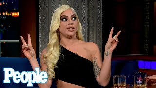 Lady Gaga Speaks in House of Gucci Italian Accent on The Late Show With Stephen Colbert  PEOPLE [upl. by Norval]