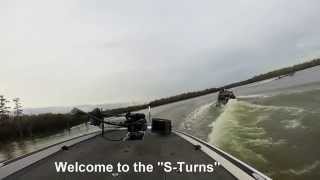 Ouachita River Forsyth Park to DArbonne Bayou Spillway Running in Bass Boat [upl. by Anawait]