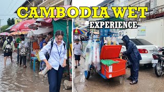 VERY NICE WET EXPERIENCE  WALK INSIDE HIDDEN STREETS in PHNOM PENH CITY CAMBODIA  2K Walk Tour [upl. by Fawne229]