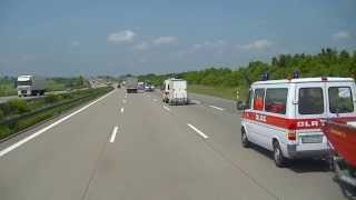 DLRG rückt vom Hochwasser ab Dann unfall auf der gegenseite A2 lkw [upl. by Learsiy196]