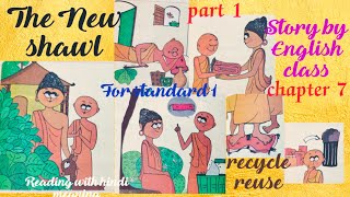 The New shawl 🌷story reading with hindi meaning for class 1💁 by English class part 1 [upl. by Selena]