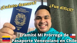 Saime  Cómo tramitar la PRÓRROGA de pasaporte VENEZOLANO en Chile 2021 StoryTime [upl. by Htir]