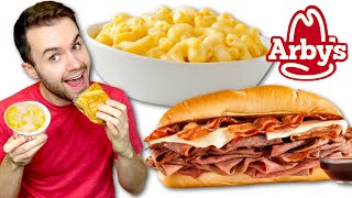 Arbys NEW Mac N Cheese  Brisket Bacon N Beef Dip REVIEW [upl. by Dayle]