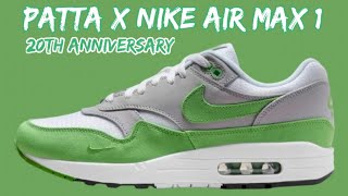 Patta x Nike Air Max 1 “20th Anniversary” [upl. by Ahtan]