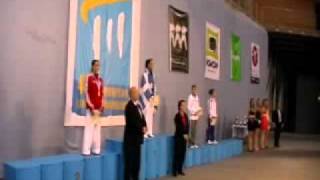 kosmidou vicky european karate champion 2010 greek national anthem [upl. by Kcirddahc]