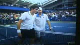 Andy Roddick Ridiculous Diving Shot on Championship Point [upl. by Enilra]