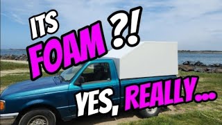 ULTIMATE LIGHTweight FOAMIE Truck Camper SUPER STRONG diy foamie truckcamping [upl. by Arther]