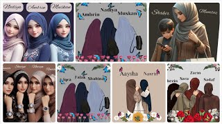 best friend Muslim girls name DP Islamic girls profile pic hijab girl image WhatsApp profile pic 🥰🥰 [upl. by Dempstor256]