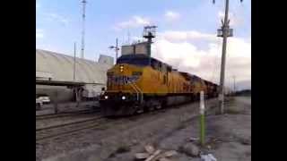 Locomotoras Union Pacific 9762 4359 4601 8421 y la Kcsm 4064 en tren MPANL [upl. by Aila]