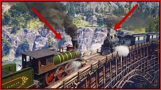 RDR2  What happens if two Trains collide into each other at speed [upl. by Sirahc536]