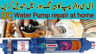 How to change DC water pump bearing and seal  DC pump bearing and seal replacement  pump repair [upl. by Lankton]