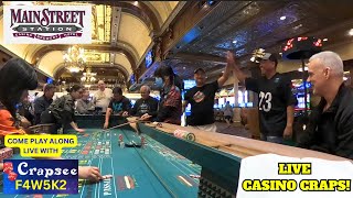 Live Casino Craps at the Main Street Station Casino quotThe Second Roundquot [upl. by Henrion779]