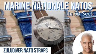 NATO STRAPS MARINE NATIONALE NATOS Zuludiver Nato Straps Navy blue nato Dessert Sand Beige Nato [upl. by Ellenuahs]