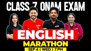 Class 7 English  Onam Exam Marathon  7th Standard English Question Paper  Exam Winner [upl. by Aihsik394]