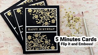 5 Minute Cards  Flip it and Emboss [upl. by Publus]