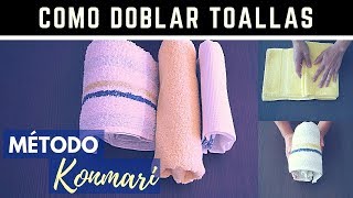 Cómo doblar toallas y toallones  trapos de cocina  METODO KONMARI [upl. by Lawrenson862]