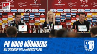 „Gut dass es die Mannschaft konsequent zu Ende gespielt hat“  PK nach dem NürnbergAuswärtsspiel [upl. by Marigold]