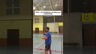 C’était grave drôle 😂😂handball handballpassion reels cascade [upl. by Attenaz]