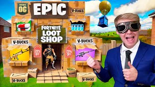 BUILDING CARDBOARD FORTNITE Chapter 2 Remix LOOT STORE [upl. by Jilly539]