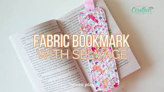 HOW TO SEW BOOKMARKS WITH SELVAGE FABRIC [upl. by Emelia]