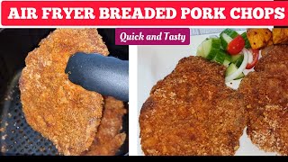 EASY Air Fryer Breaded Pork Chops Recipe So Tasty You Cant Have Enough of it💯 Air fried Recipes [upl. by Libys707]