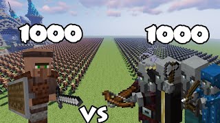 Minecraft 100 guard villagers vs 100 vindicators Minecraft battle🔴 [upl. by Blanding]