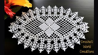 Crochet Doily Pattern  Beautiful Crochet Pattern  Mandala Design crochet crochetworldcreations [upl. by Eibor]