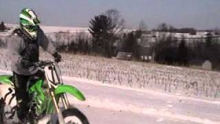 KX450F snow riding [upl. by Mariette]