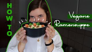 Vegane Rezepte Koreanische vegane Ramensuppe einfaches Rezept vegetarisch  Kathrinovich [upl. by Eetak786]