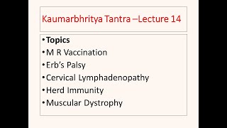 M R Vaccination l Erb’s Palsy l Cervical Lymphadeopathy l Muscular Dystrophy l paediatrics [upl. by Aneerak668]