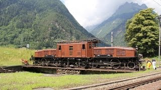 Bahnverkehr am Gotthard  Historisches in Erstfeld [upl. by Carree]