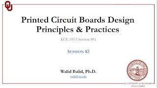 ECE5973Session 02 PCB Design Principles and Practices using Altium Designer [upl. by Nlycaj]