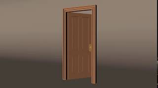 Door opening animation with sound [upl. by Elamaj]